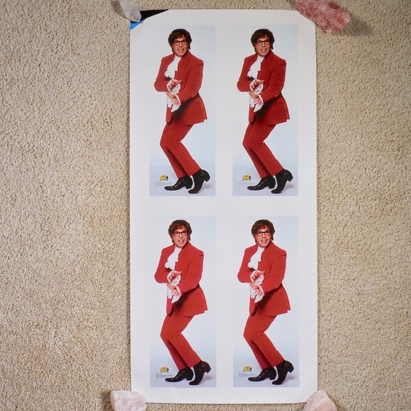 Austin Powers 4-Panel VTG 90s Original Movie Theater Lobby Poster Mike Myers Y2K - Picture 4 of 5